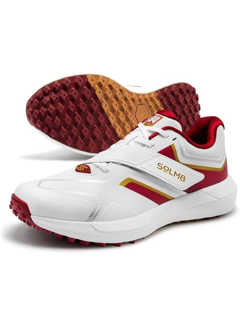 SOLM8 S4 Cricket Shoes for Men & Women | Flex Skin Seamless Upper, Diagonal Strap, Wider Toe Box with Advanced Cushioning for Turf & Field Sports - Image 1
